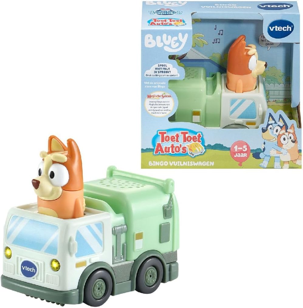 VTech Tut Tut Auto Bluey garbage truck toy vehicle