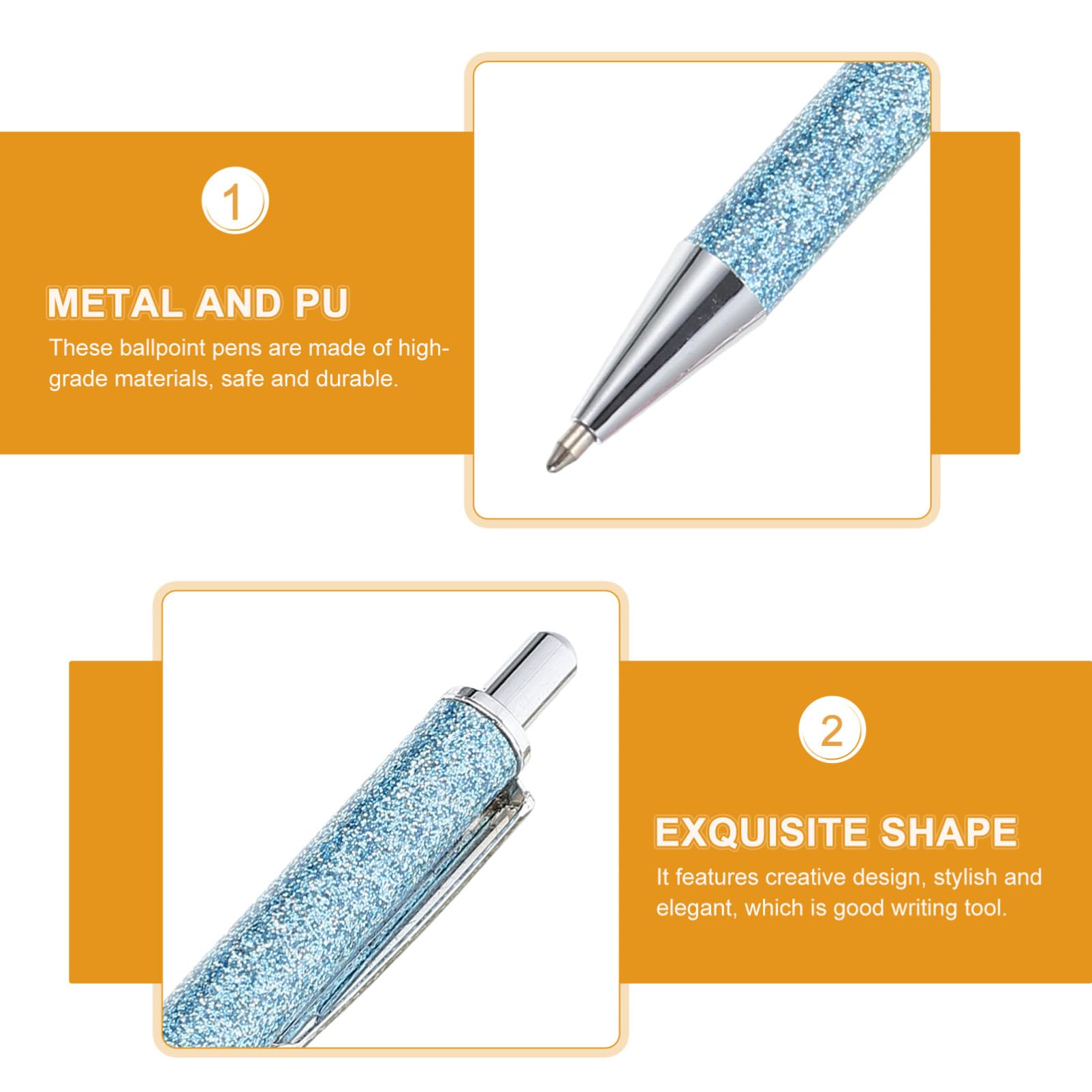 STOBOK 12pièces Stylo à Bille Métallique Publicitaire Stylo Rétractable Pour Écriture Quotidienne