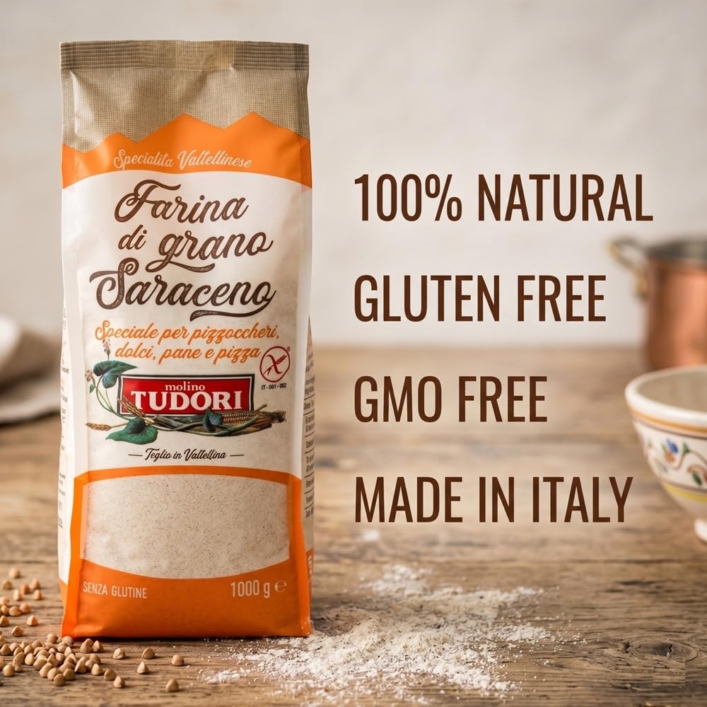 Molino Tudori - Harina de Trigo Sarraceno Integral (1Kg) | Sin Gluten | Sin OMG