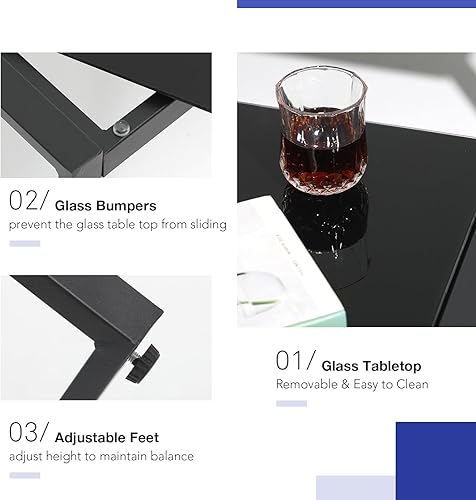 Miniatura 7 de Patiorama - Juego de muebles de patio, 4 piezas, juego de mimbre para bistró al aire libre, juego de conversación de ratán negro resistente a