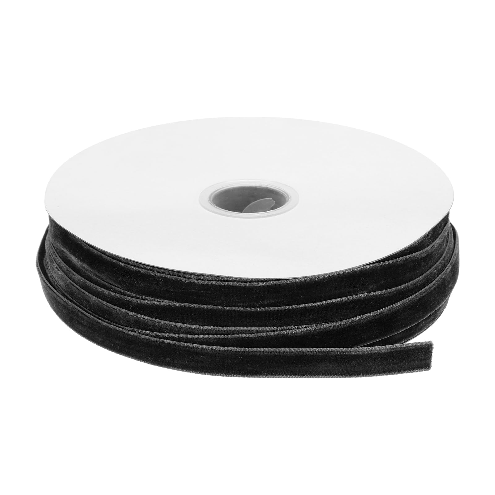 sourcing map Velvet Ribbon 3/8 Inch x 50 Yard Single Face Spool Silky Velvet Fabric for Bouquets DIY Crafts Gift Wrapping Wedding Party Black — image 1