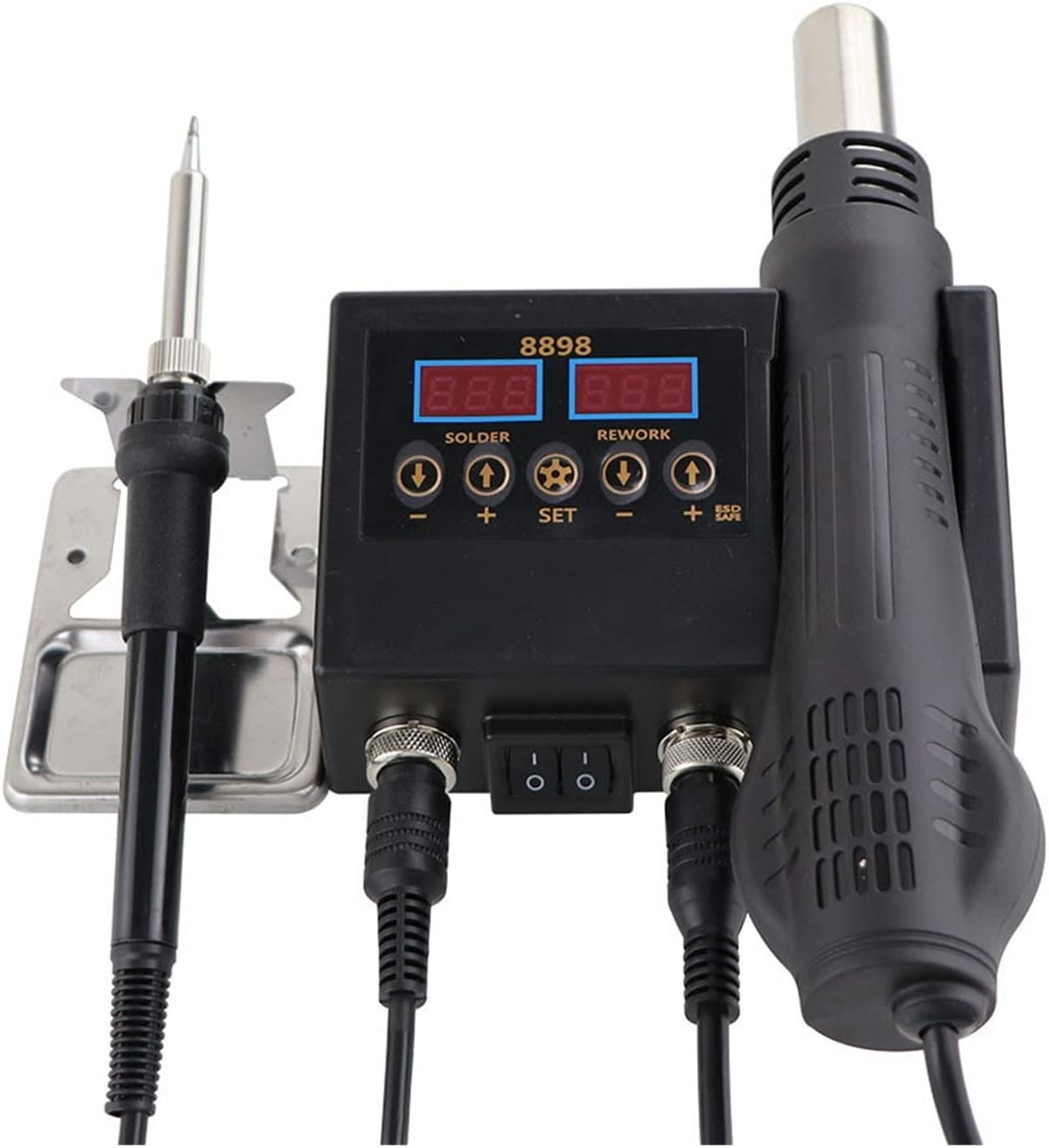 ZHDBD 8898 Soldering and Rework Station main unit with soldering iron and hot air gun