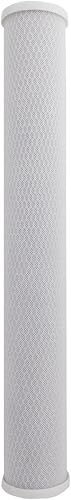 Tier1 Cartucho de repuesto de filtro de agua de bloque de carbono para toda la casa de 0.5 micrones, 20 pulgadas x 2.5 pulgadas, compatible con