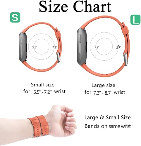 Vista 23 de Wepro - Correas para reloj inteligente, compatibles con Fitbit Versa, Versa 2 y Versa Lite SE, para mujeres y hombres, pequeños y grandes, Azul Azul