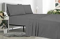 Vista 8 de Royale Linens Juego de 6 sábanas encimeras a granel, sábanas superiores, microfibra suave de 1800, resistente a las arrugas y a las manchas