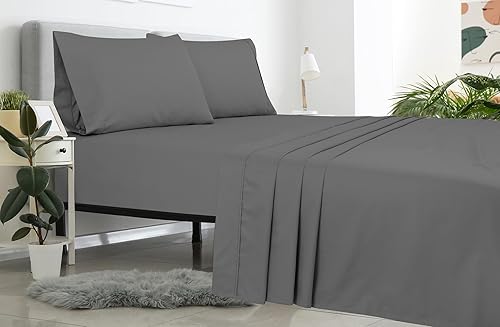 Miniatura 8 de Royale Linen - Juego de 6 sábanas encimeras a granel, sábanas superiores, microfibra suave de 1800, resistente a las arrugas y a las manchas, para