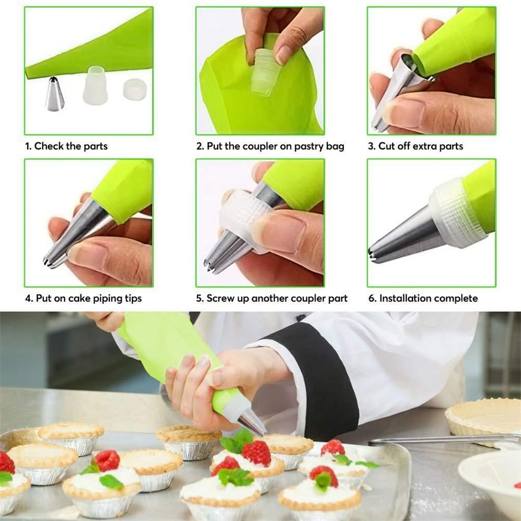 Juego de 62 Piezas de boquillas para Flores, Adaptador de Pincel, Manga pastelera para Flores, Utensilios para Hornear Pasteles