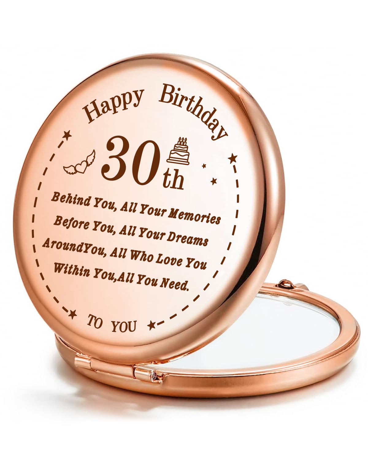 VivaJoy 30th Birthday Gifts for Women - Compact Pocket Makeup Mirror