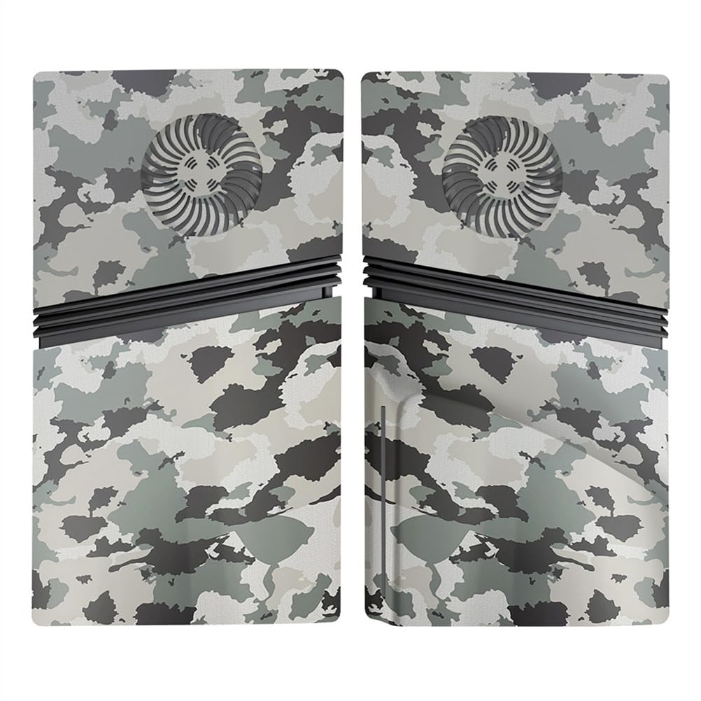 Placas frontales para PS5 Pro Disc Edition, para accesorios de cubierta P5 Pro, placa frontal, panel lateral transpirable, repuesto para placas de versión de disco PS5 Pro (camuflaje)