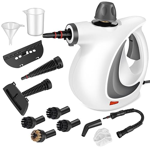 Handheld Pressurized Steam Cleaner with 12 pcs Accessories, Steamer for