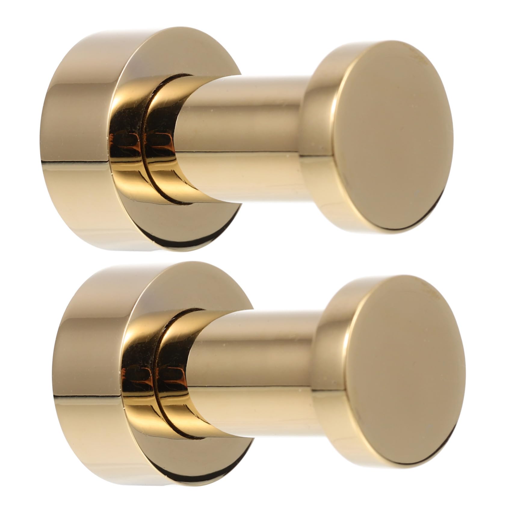 MUCKLILY 2pcs Brass Towel Hooks for Bathroom Round Wall Hooks for Kitchen Bedroom and More No Punching Required Excellent Stability and Bearing Capacity