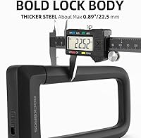 Vista 5 de ROCKBROS Bike U Lock, Heavy Duty Anti Theft with Cable Silicone Cover (Max 22.5MM Bike U Lock+Keys+Mounting Bracket)