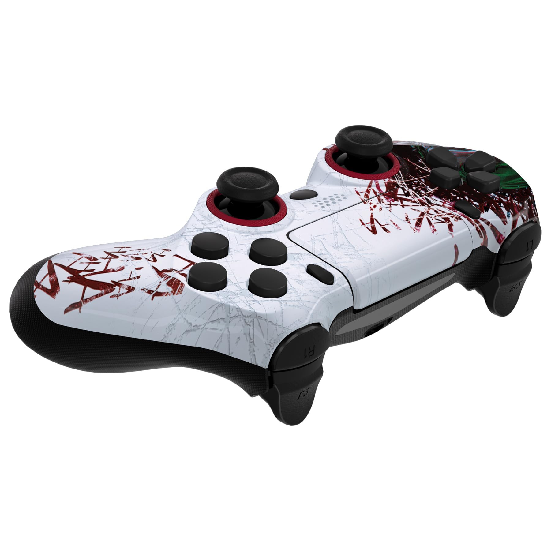 eXtremeRate Cover Custodia Touchpad Compatibile con ps4 PRO Slim Controller,Ghost Copertura Frontale Case Scocca Touchpad Compatibile con ps4 Joystick JDM-040/050/055-HAHAHA