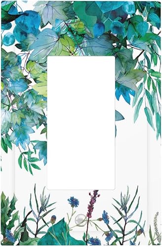 Miniatura 12 de Cubiertas de Interruptor de Luz de 1 Pandilla Bosques Animales Flores Hierba Árboles Placa de Pared Decorativa Interruptor Eléctrico para Decoración