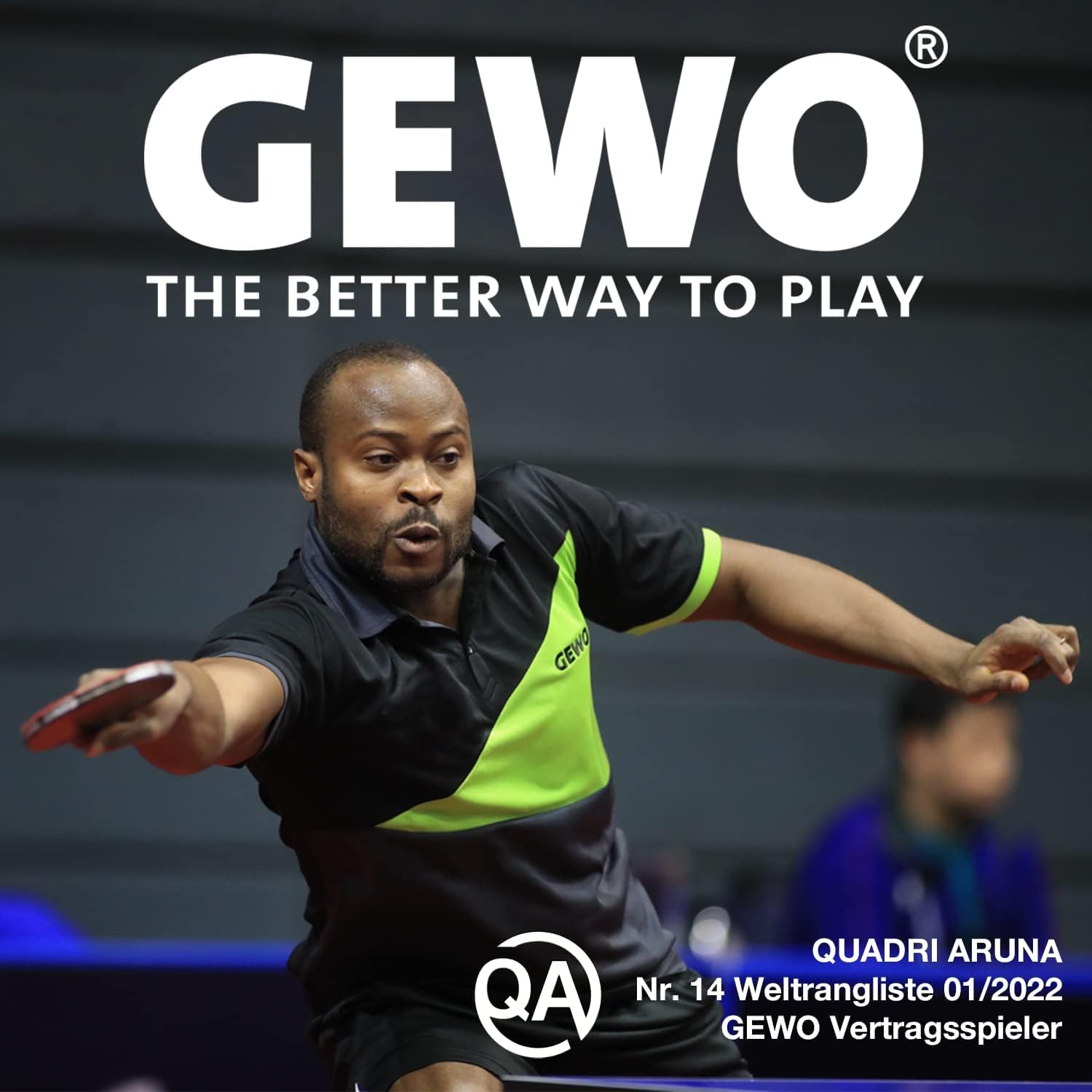 Bundle aus GEWO Tischtennisschläger Player - ITTF genehmigter Tischtennis Schläger + GEWO Rundhülle Master mit Ballfach - Robuste Tischtennisschläger-Hülle für einen Schläger und 3 Bälle