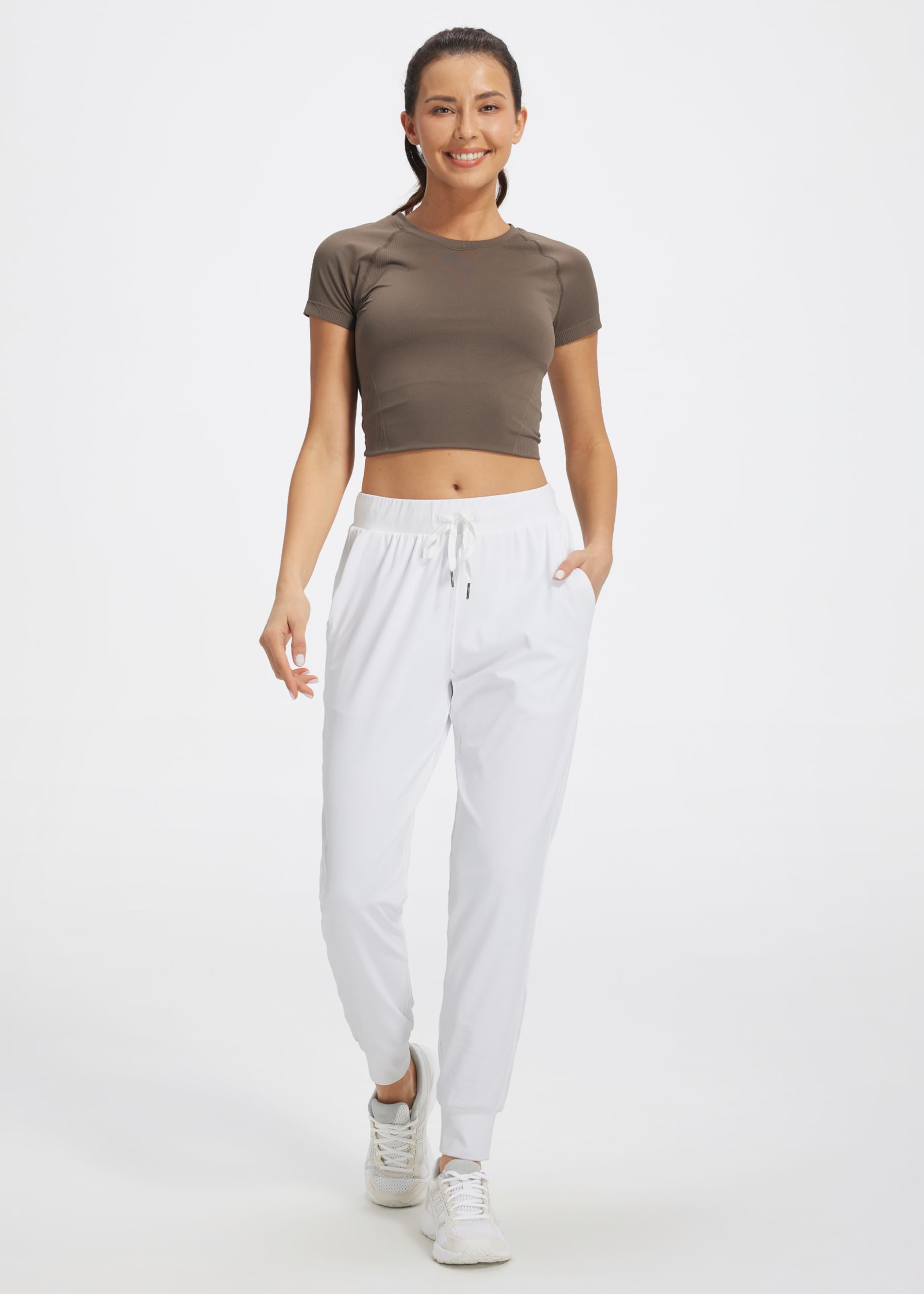 Libin Pantalones Deportivos Mujer Pantalón de Chándal con Bolsillos Elásticos Transpirables para Correr Gimnasio Deportes Jogging Casual
