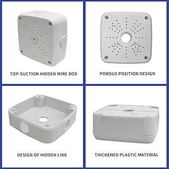 Plastic Junction Box,Rainproof Dustproof, Junction Box, Universal Electrical Enclosure, Outdoor and Indoor Usage Project Box Security Camera Bracket (115 * 115 * 50mm-3Pack)