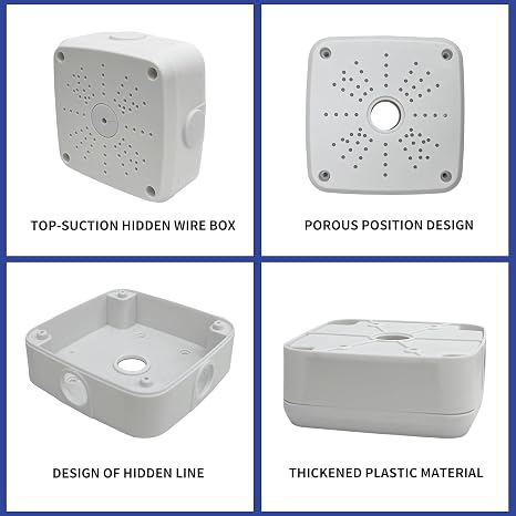 Plastic Junction Box,Rainproof Dustproof, Junction Box, Universal Electrical Enclosure, Outdoor and Indoor Usage Project Box Security Camera Bracket (115 * 115 * 50mm-3Pack)