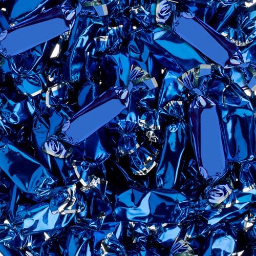 Candy Envy - Individually Wrapped Caramels - Navy Blue Wrapper - 2 Pound Bulk Navy Blue Candy - 3