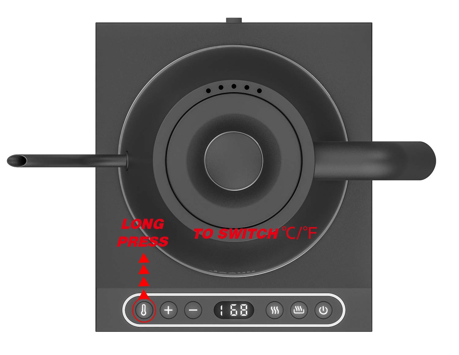 Jocuu Electric Gooseneck Kettle Temperature Variable Control Kettle, PourOver Coffee Tea Kettle