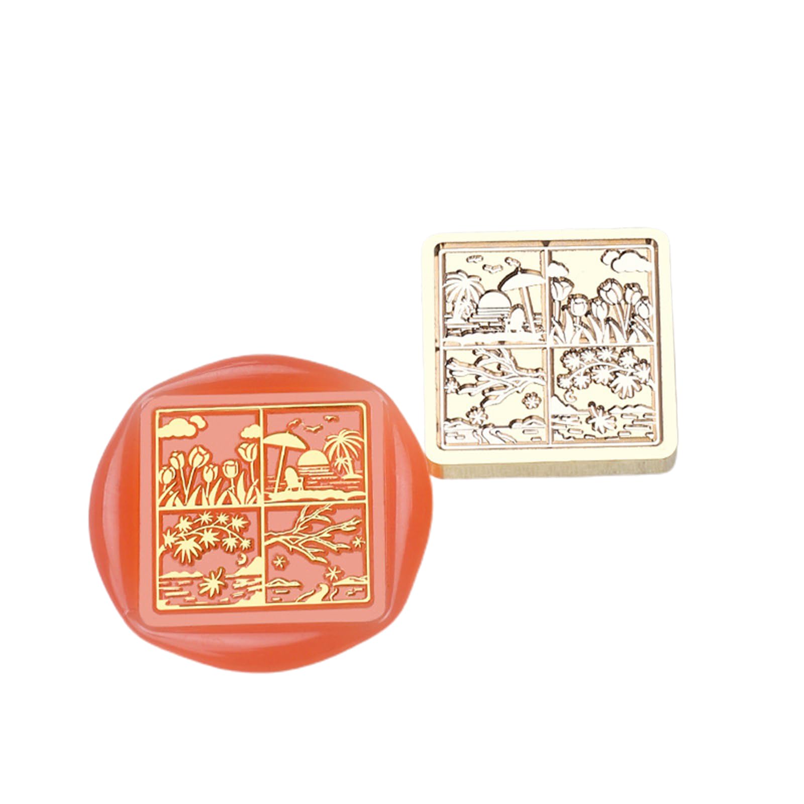 Yhplxyuus Brass Head Waxed Seal Stamp Winter Themed Sealing Waxed Stamp for Card Envelope Scrapbooking Invitation Decoration Winter Themed Seal