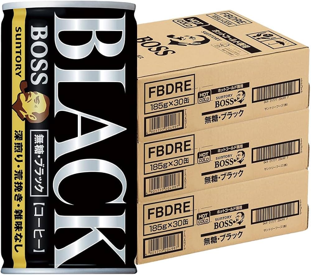 Amazon.co.jp: BOSS無糖ブラック185g30本×3箱/合計90本/サントリーボス