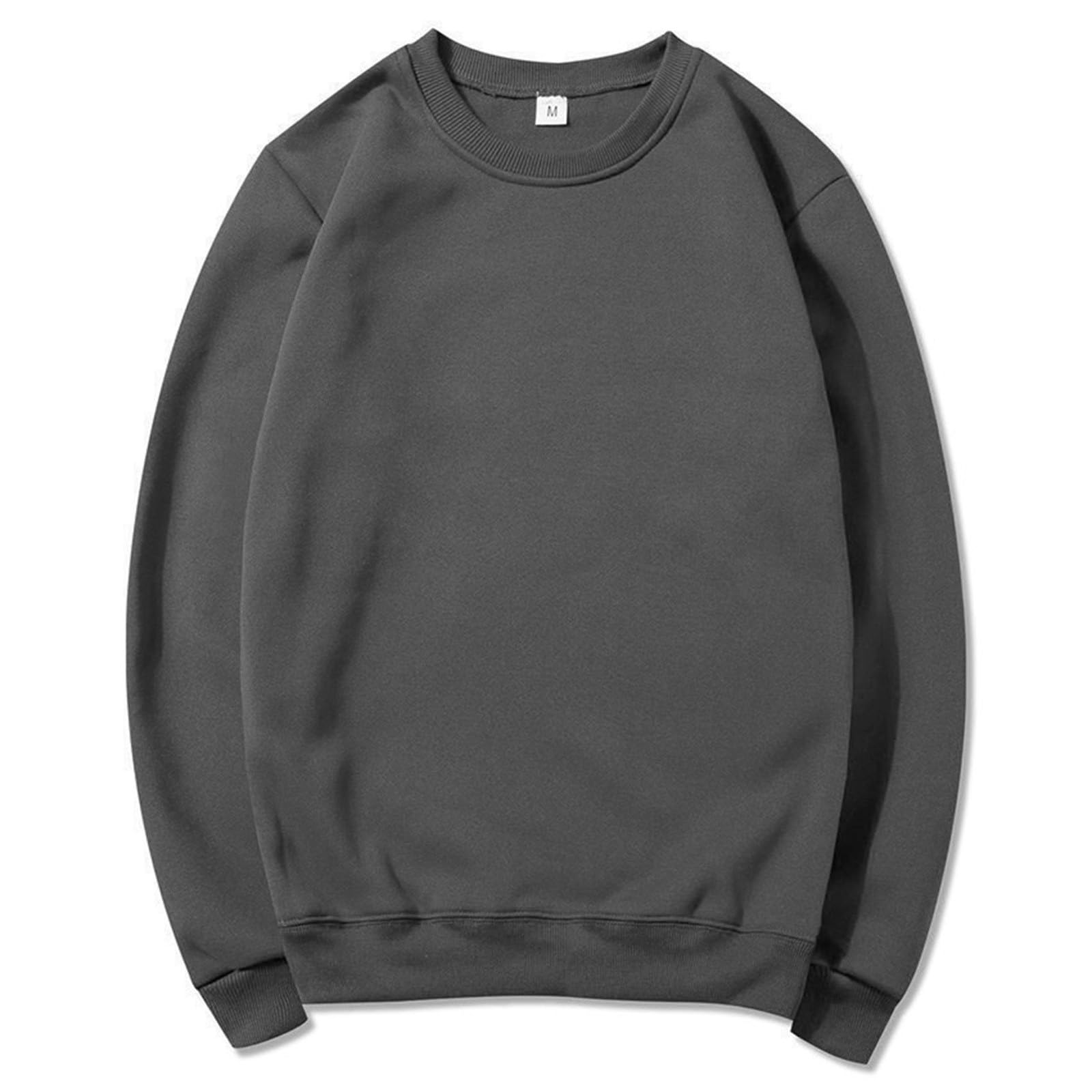 Mens Sweatshirt Relaxed Fit Crewneck Hoodies for Men Lightweight Athletic Pullover Teen Boys Long Sleeve Tops Comfy