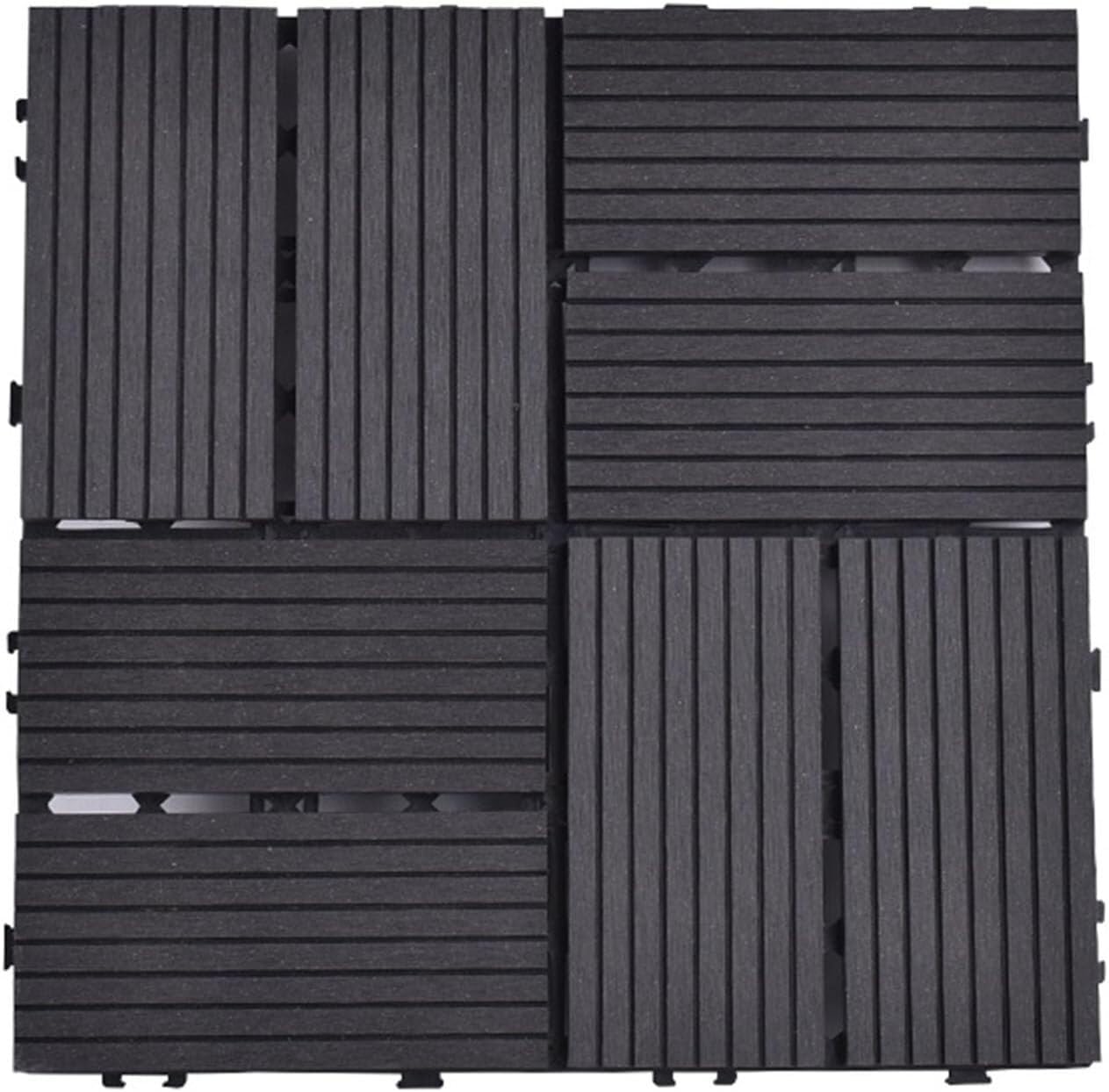 Revêtement de sol extérieur clipsable en bois composite pour patio