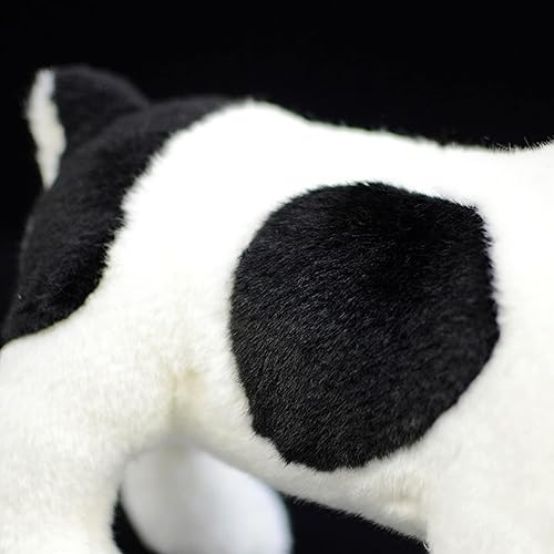 Miniatura 6 de FRANKIEZHOU Peluche realista de bulldog francés, juguete de peluche negro de 10.24 pulgadas, compañero abrazador para perros, niños, niñas, niños,