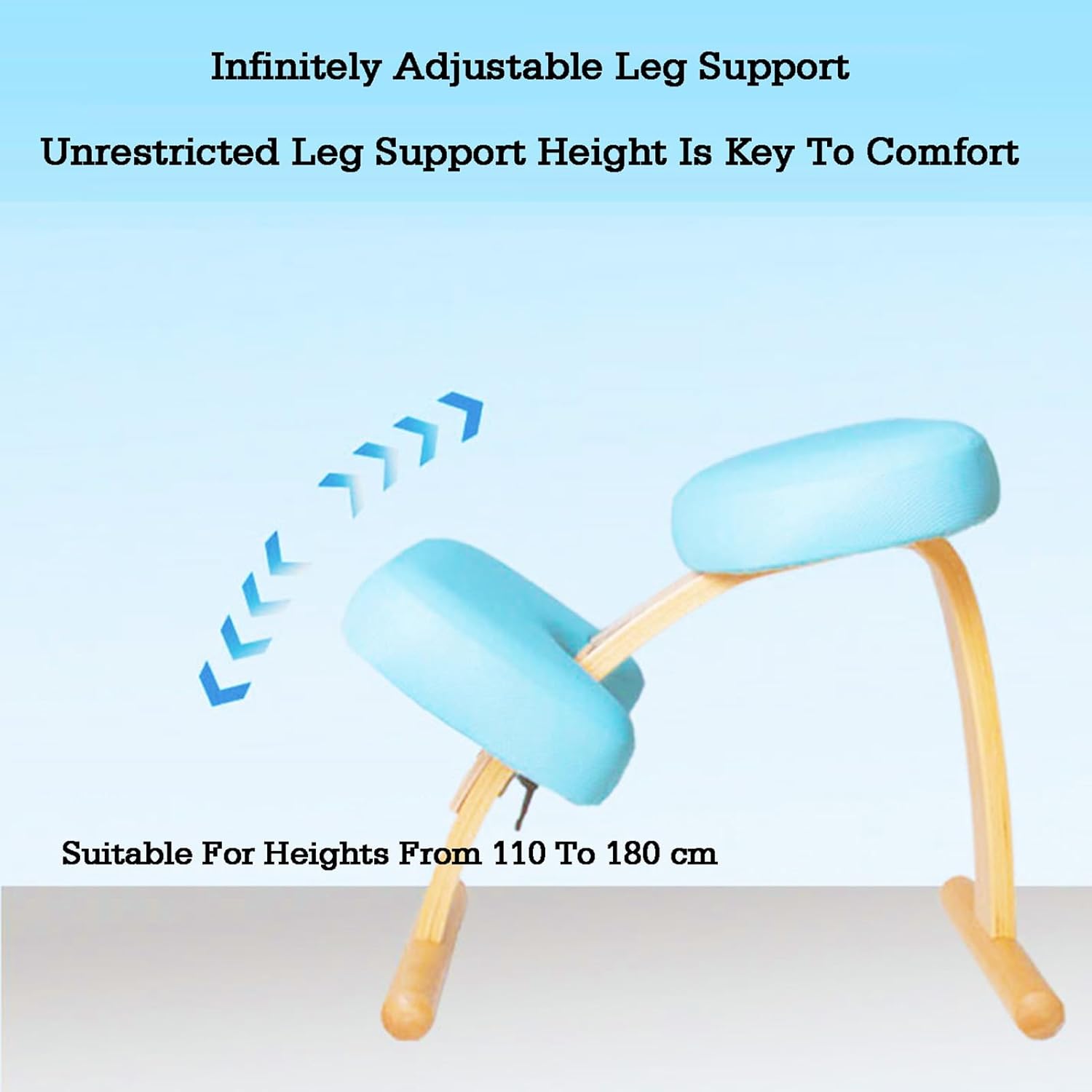 Wood Adjustable Kneeling Desk Chair,Kneeling Chair with Highly Resilient Sponge,Ergonomic Posture Chair,for Students Office Workers(Color 4)