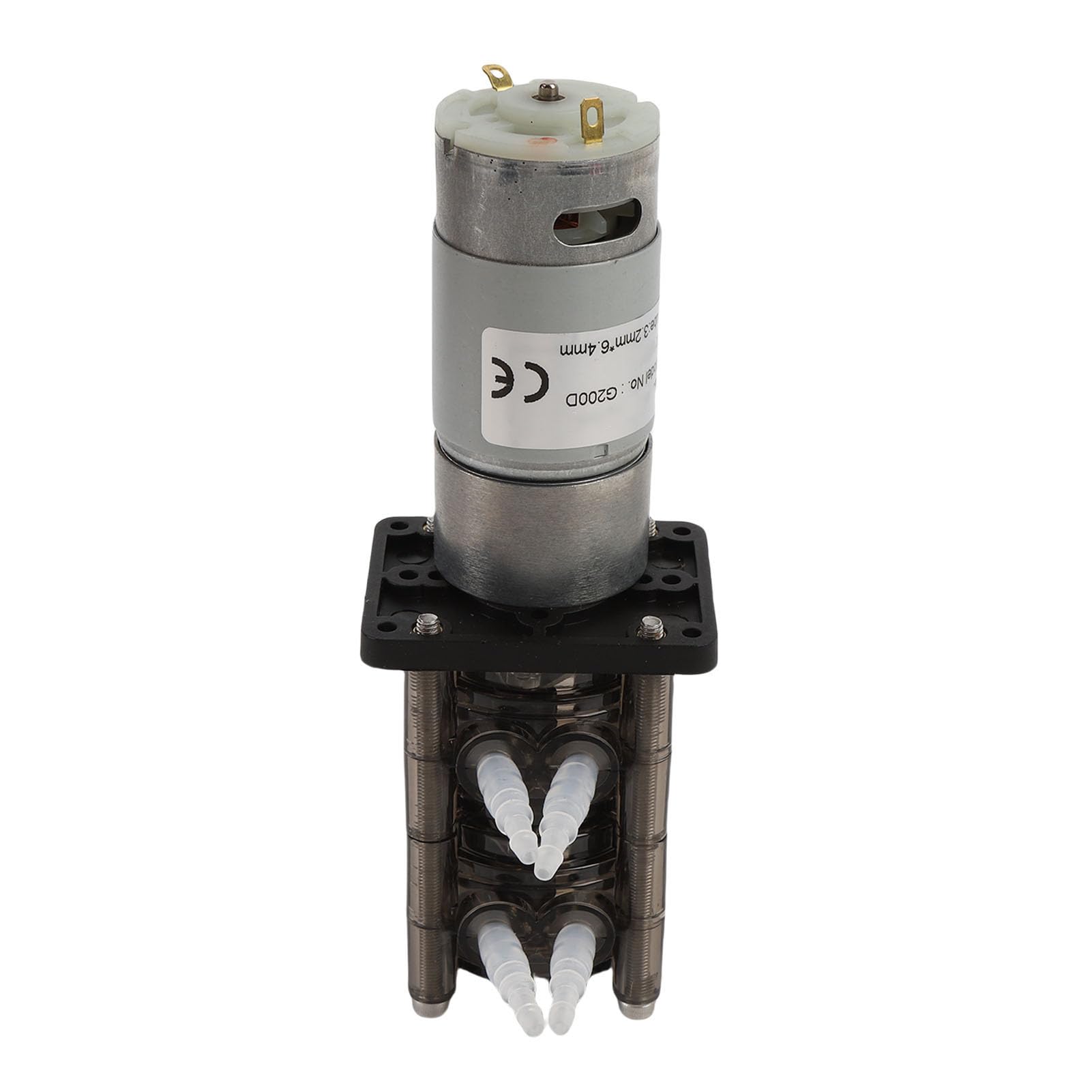 Pompa Perystaltyczna Stal Nierdzewna ABS Perystaltyczna Pompa do Cieczy 200 Ml na minutę X 2 Silnik Szczotkowany na Prąd Stały Rurka Silikonowa 3,2 X 6,4 Mm do Analitycznego Dozowania w (12V)