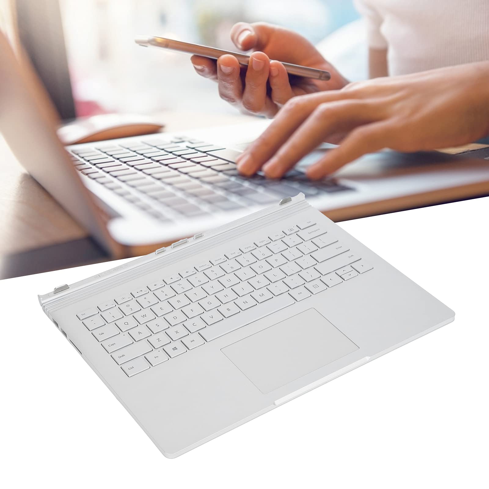 VBESTLIFE Tastiera per Book Base 1704 1705 1785, Digitazione Confortevole in Lega di Alluminio, Batteria a Lunga Durata, Sostituzione Sottile Portatile per Viaggi in Ufficio