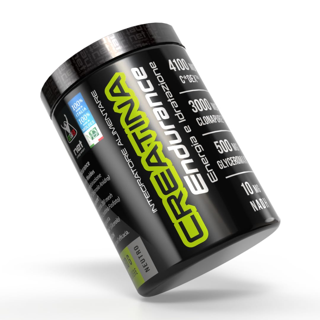 Net Integratori CREATINA ENDURANCE 360g - Creatina Monoidrata Micronizzata Clonapure - Maggiore Resistenza alla Fatica, Massimizza Forza, Potenza e Energia - Allenamenti ad Alta Intensità