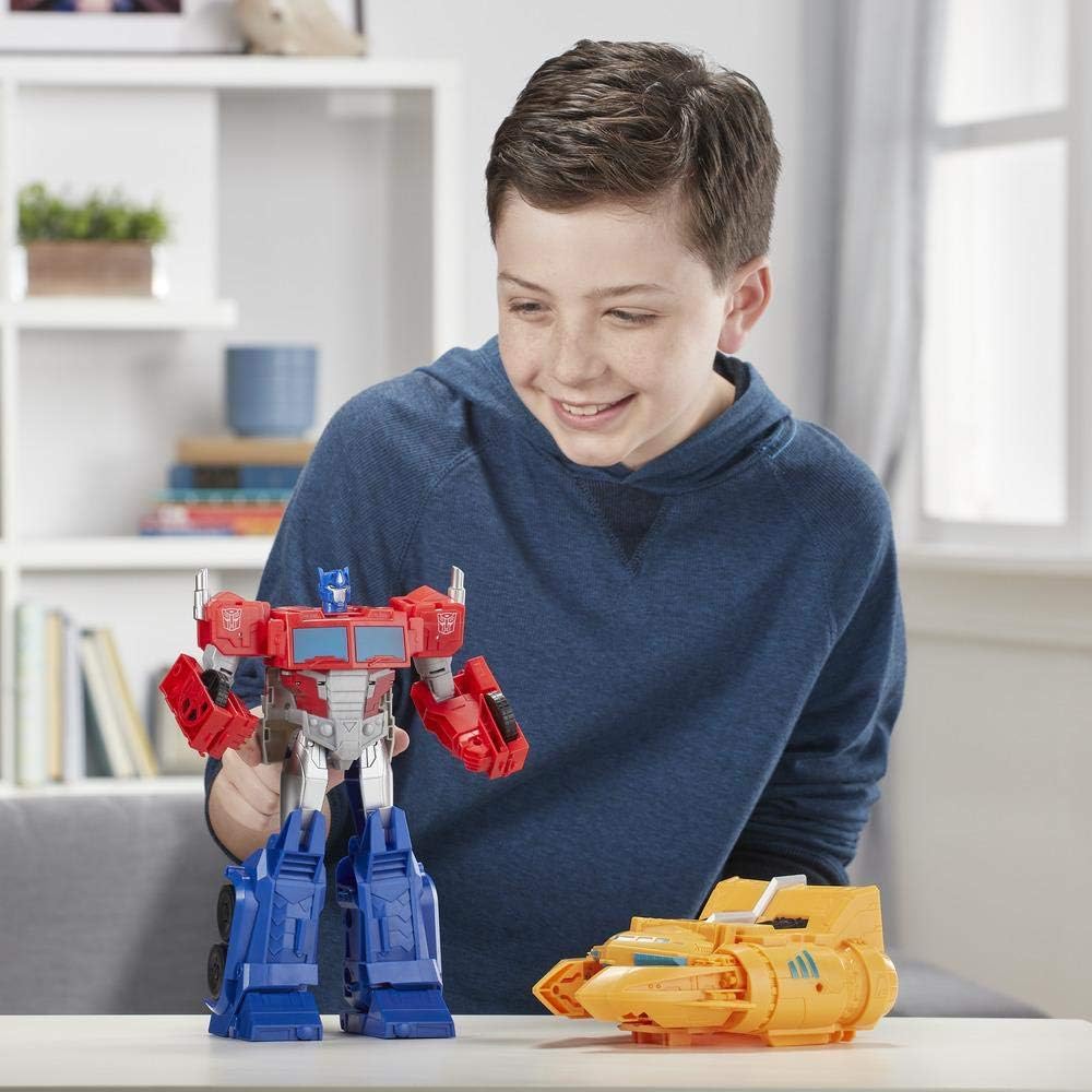 TRANSFORMERS Toys Cyberverse Spark Armour Ark Power Optimus Prime Action Figure – Combines with Ark Power Vehicle to Power Up – for Kids Ages 6 and Up, 12-inch