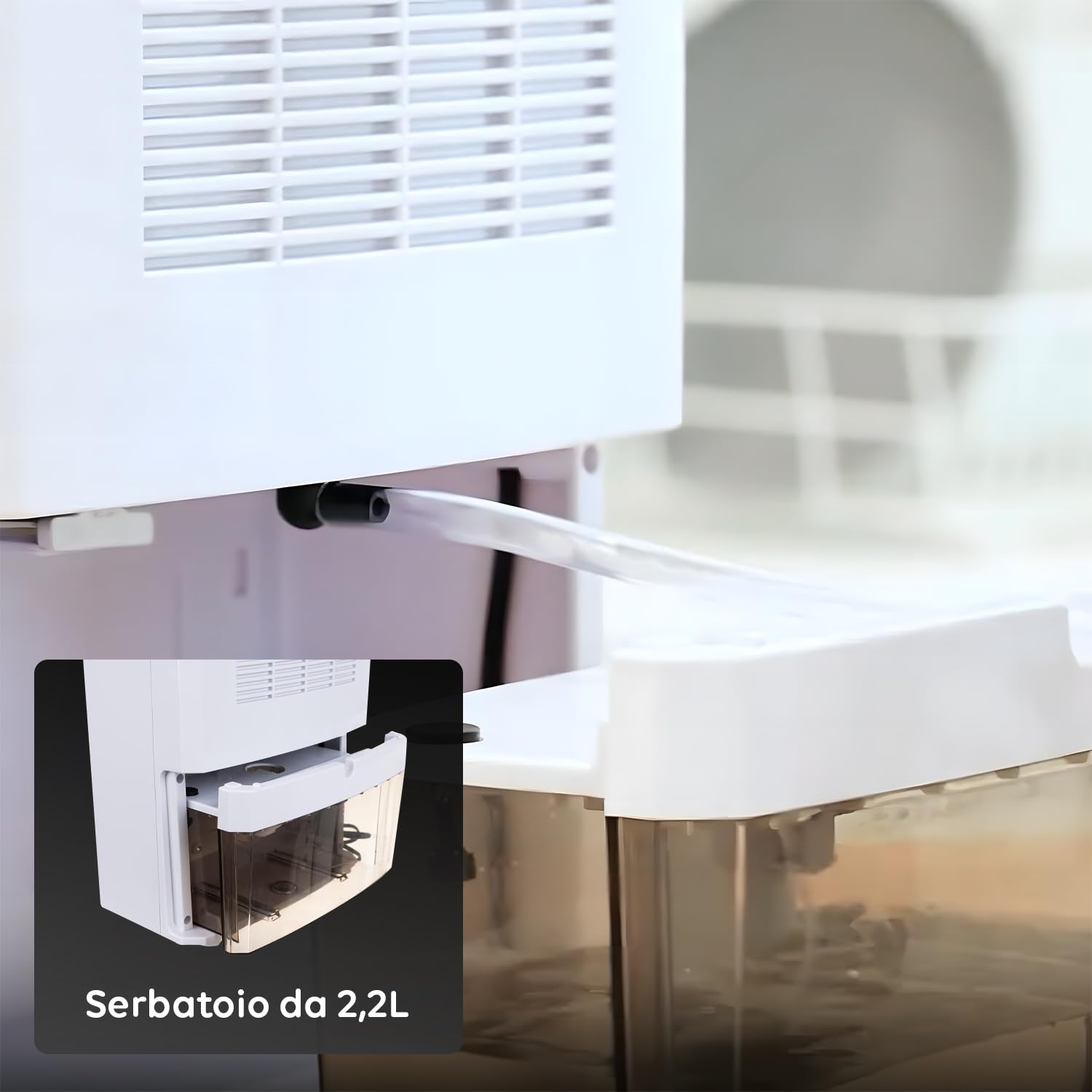 Avilia Deumidificatore Silenzioso e Compatto - Previene Muffa e Umidità - Assorbe Fino a 650ml di Umidità con Serbatoio di 2,2L - Sistema di Autospegnimento - Display LED Touch - 14x24x36cm
