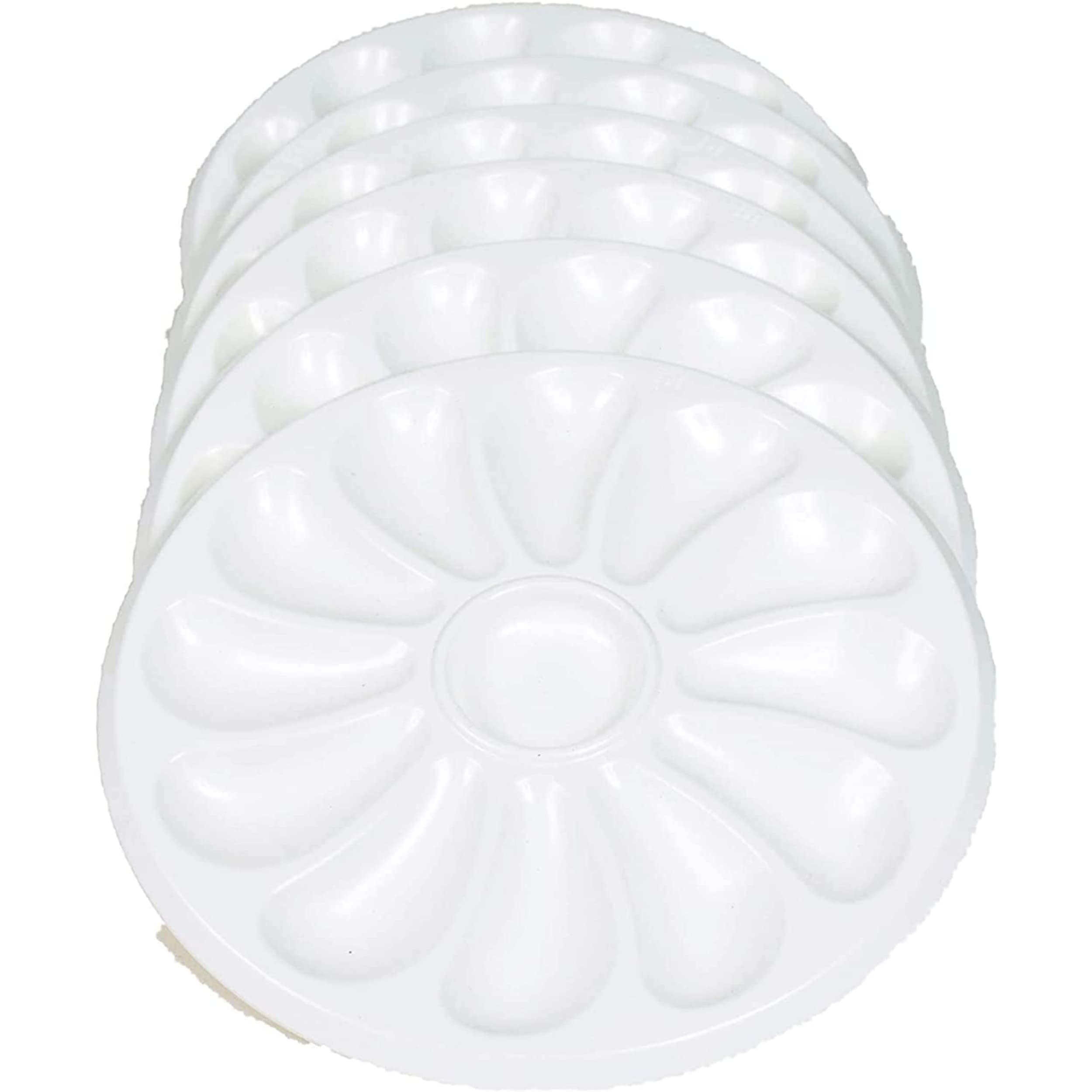 YVAN MOINS CHER Set of 6 Oyster Plates with 12 compartments and 1 for Lemon Sauce. Made in France. Made in France. Polypropylene Base for The Home Restaurant - Image 3