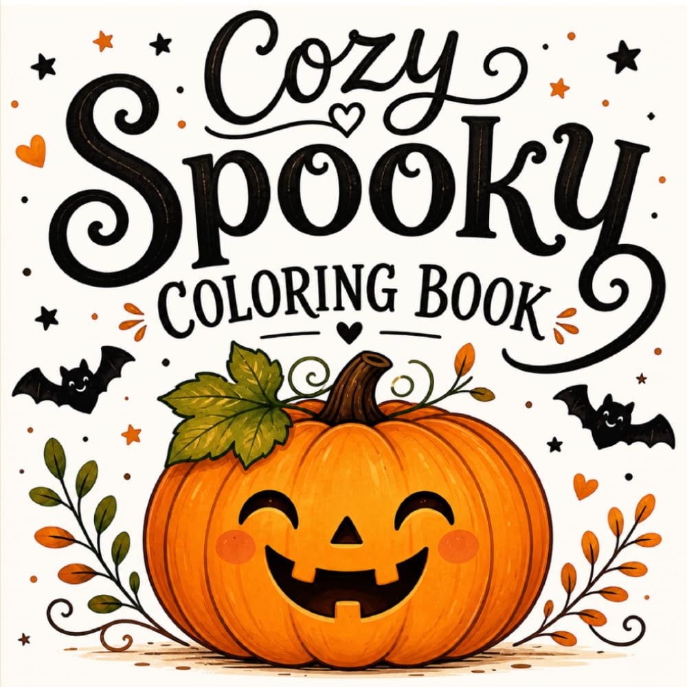 Cozy Spooky Coloring Book: A Charming Halloween Escape to Color