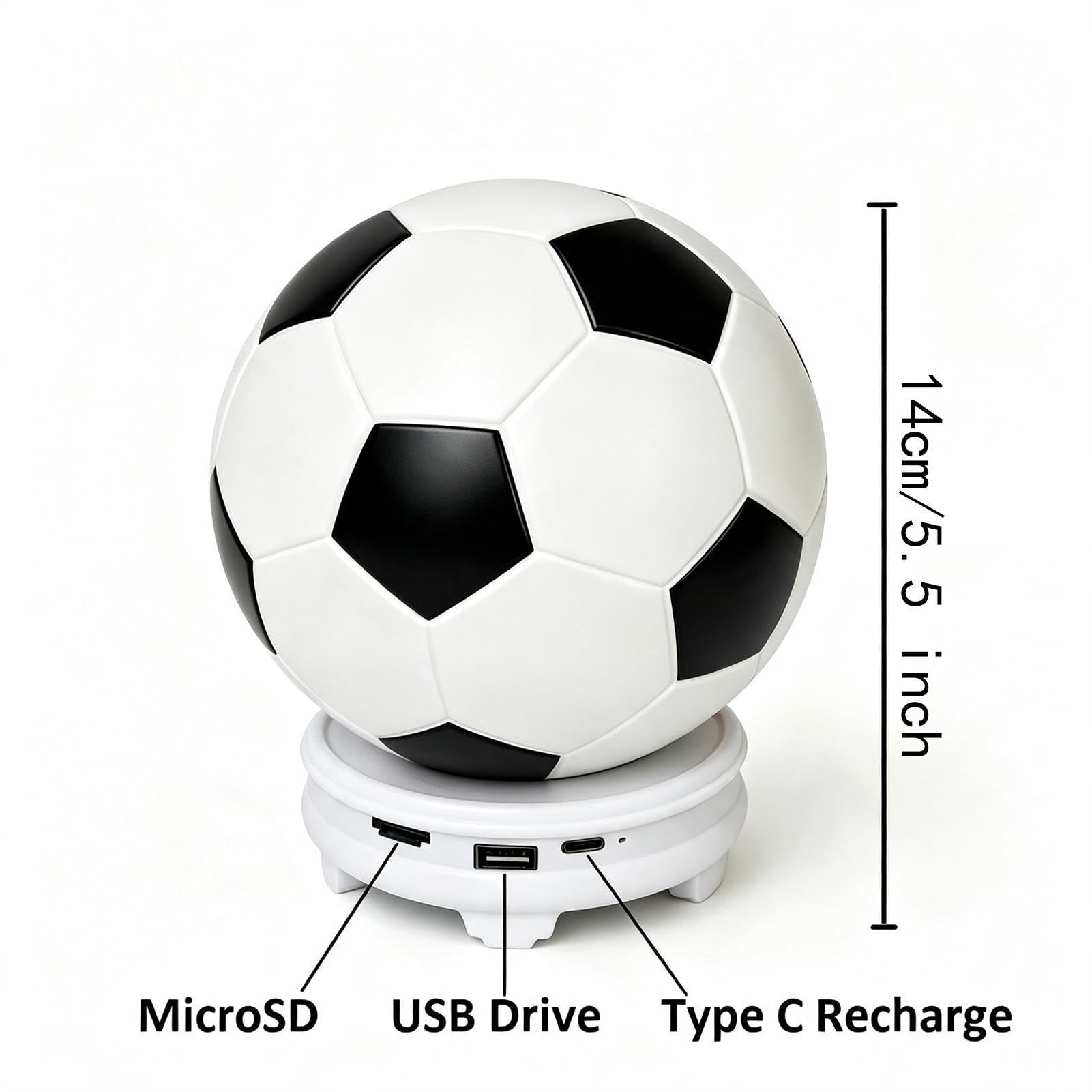 Generico Diffusore Portatile Luce Outdoor a Tema Calcio con 300 Curiosità | Diffusore Portatile Wireless per Casa Ufficio Bar del Pallone