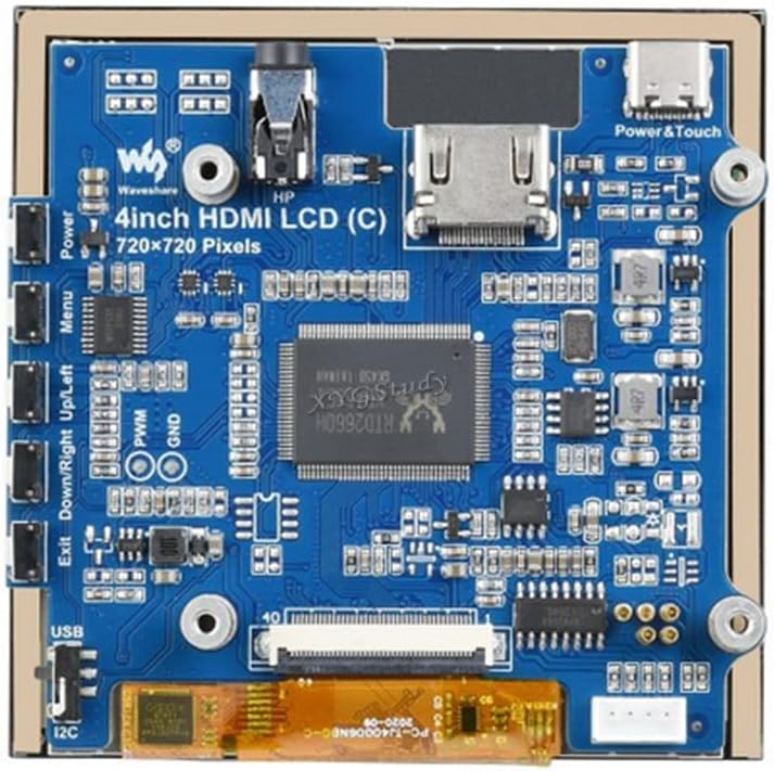 4inch HDMI Capacitive Touch IPS LCD Display (C) Screen Resolution 720×720 Compatible with Raspberry Pi 5 4 3 Jetson Nano AI PC Windows 11/10 / 8.1/8 / 7