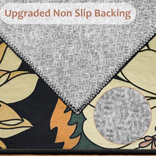 Tapete Boho Floral Tyrot 3x5 Pies Antideslizante Lavable miniatura 4