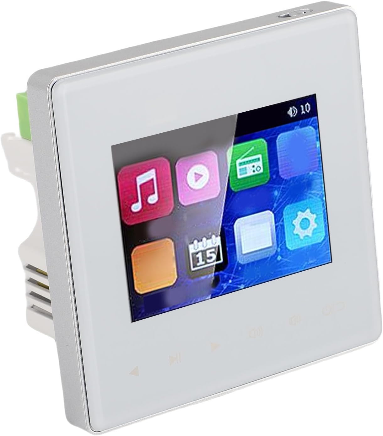 Tangxi Wall Amplifier, Smart Wall Mount Music Amplifier with 2.8 Inch HD Touch Screen, FM Radio, Timer On Off, Music Player Control Panel for Ceiling Speaker