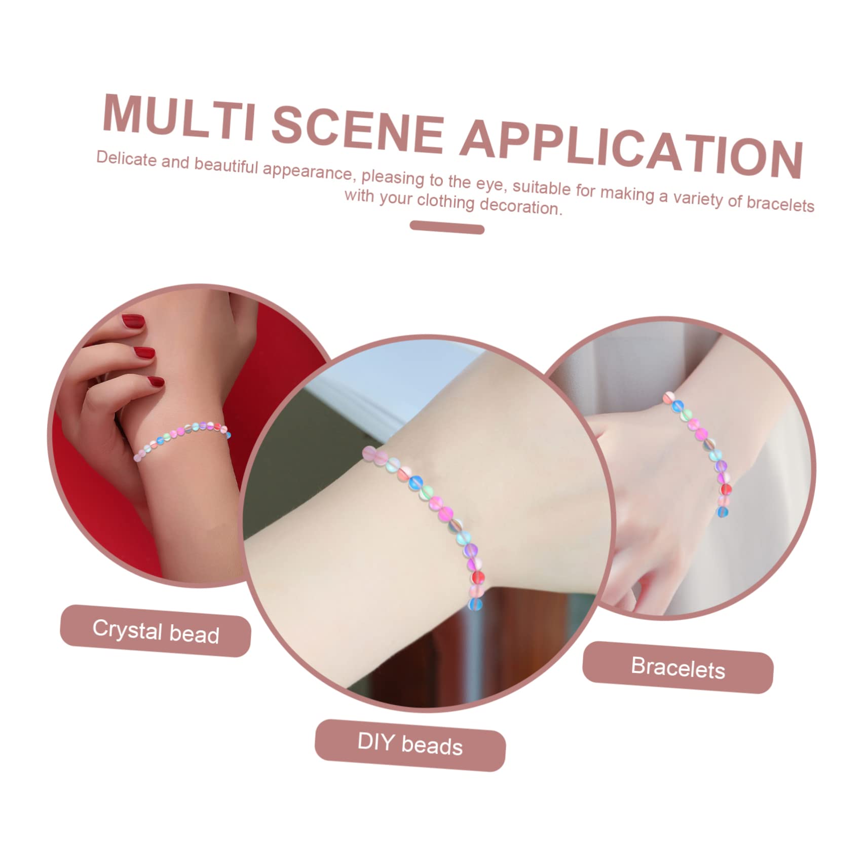 OSALADI 4 Set Collana E Bracciali Fai Da Te Con Perline Cristallo Opache Fili Per Creazioni Artigianali E Accessori Bigiotteria 2 Corde*4