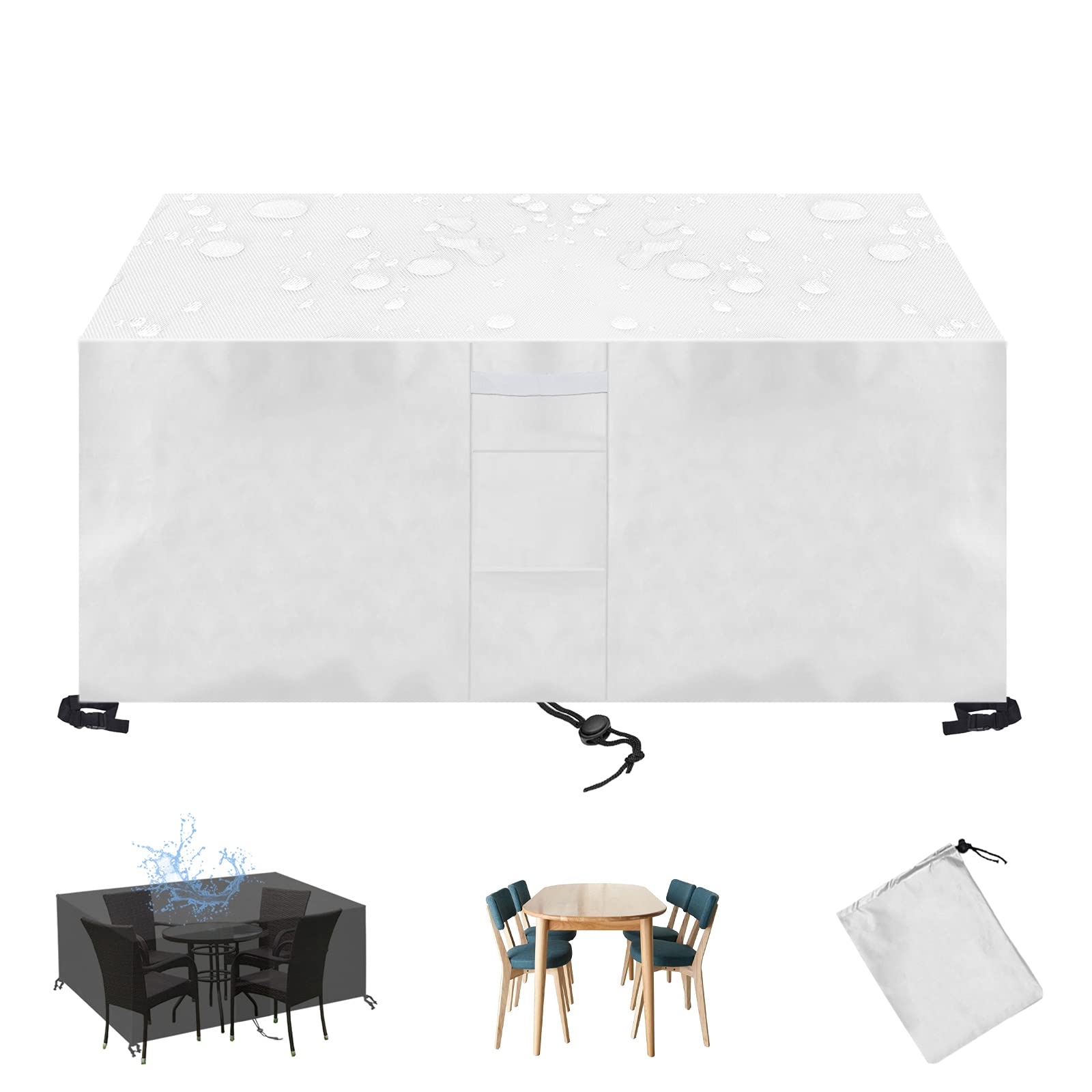 Coprimobili Giardino 4 Pezzi In Tessuto Oxford 420D: Impermeabili E Anti-UV!