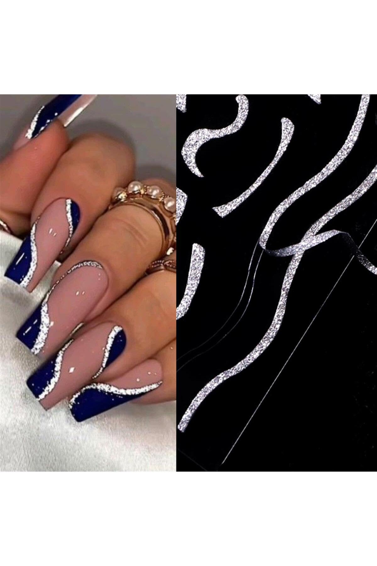 Nicole 3D Reflektif Efekt Nail Art Sticker Model -2 (55881-2) 3016