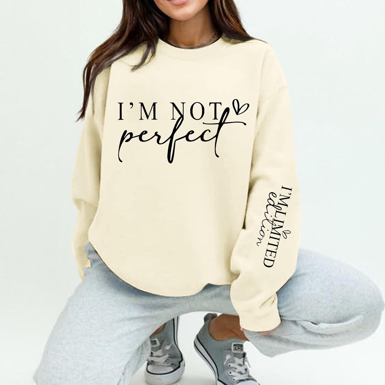 Graphic Crewneck Sweatshirts for Women Funny Printed Sweatshirt Oversized Inspirational Shirts Pullover Trendy Tops - Image 4