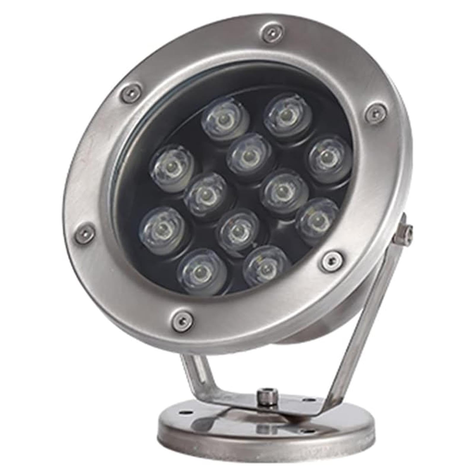 Luz LED Para Estanques - Foco Subacuático De Acero Inoxidable Impermeable IP68, Iluminación De Fuentes De Bajo Voltaje De 24V, Foco Giratorio, Para Fuentes De Jardín(Yellow,15w)