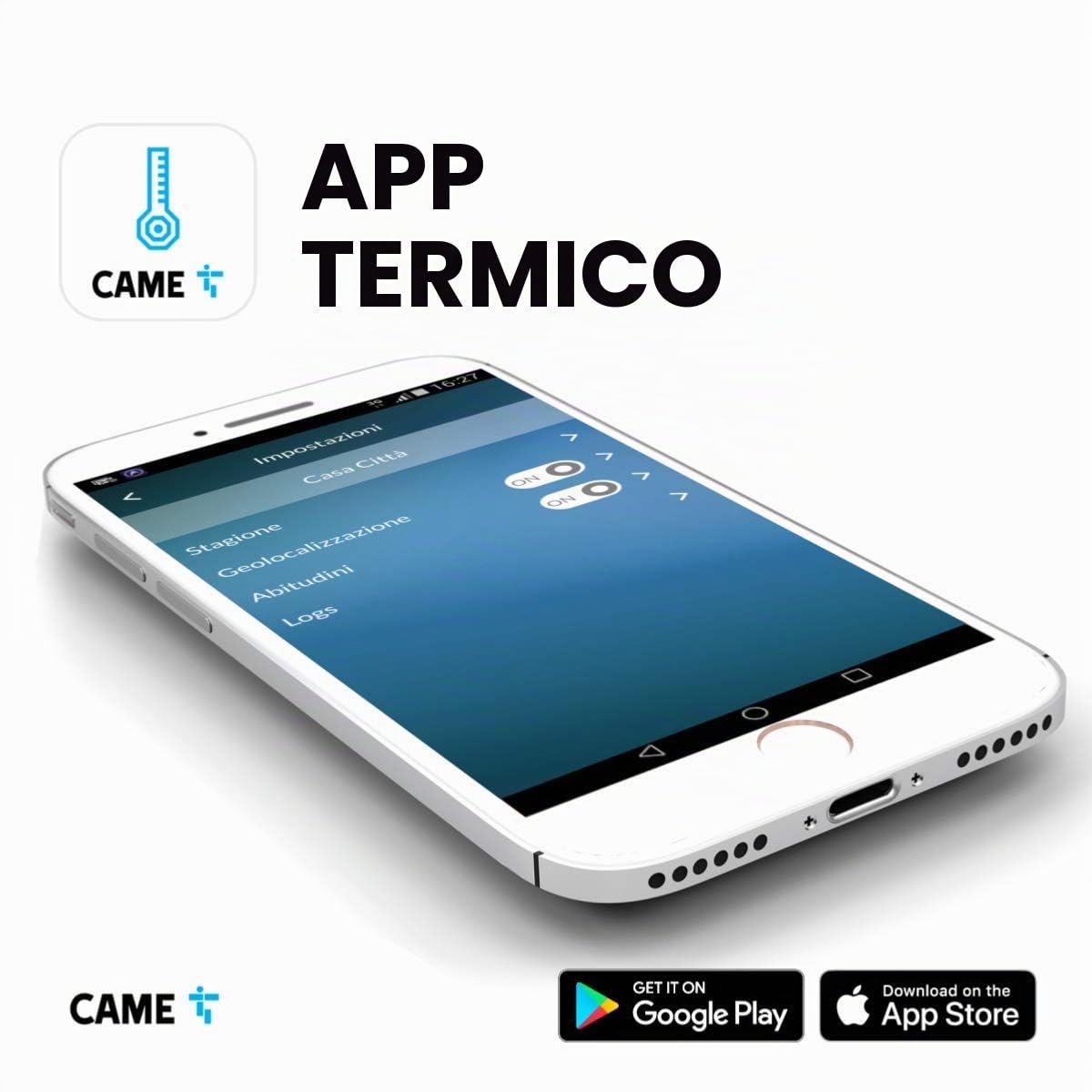 CAME 845AA-0110 TH/700 BK WIFI TERMOSTATO SMART TOUCH COLORE NERO