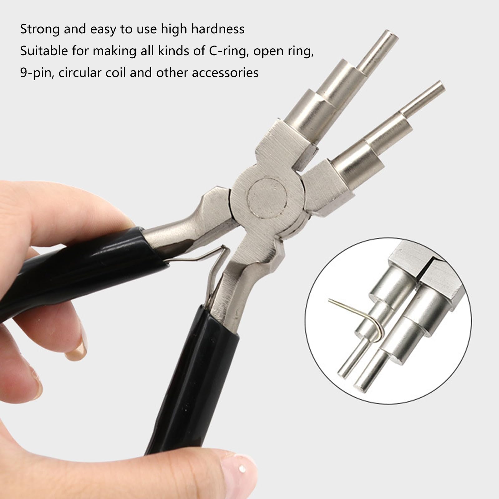 Pince à Bélières 6 En 1 - Création De Boucles 2 à 9mm - Outil Bijouterie Loisir Créatif