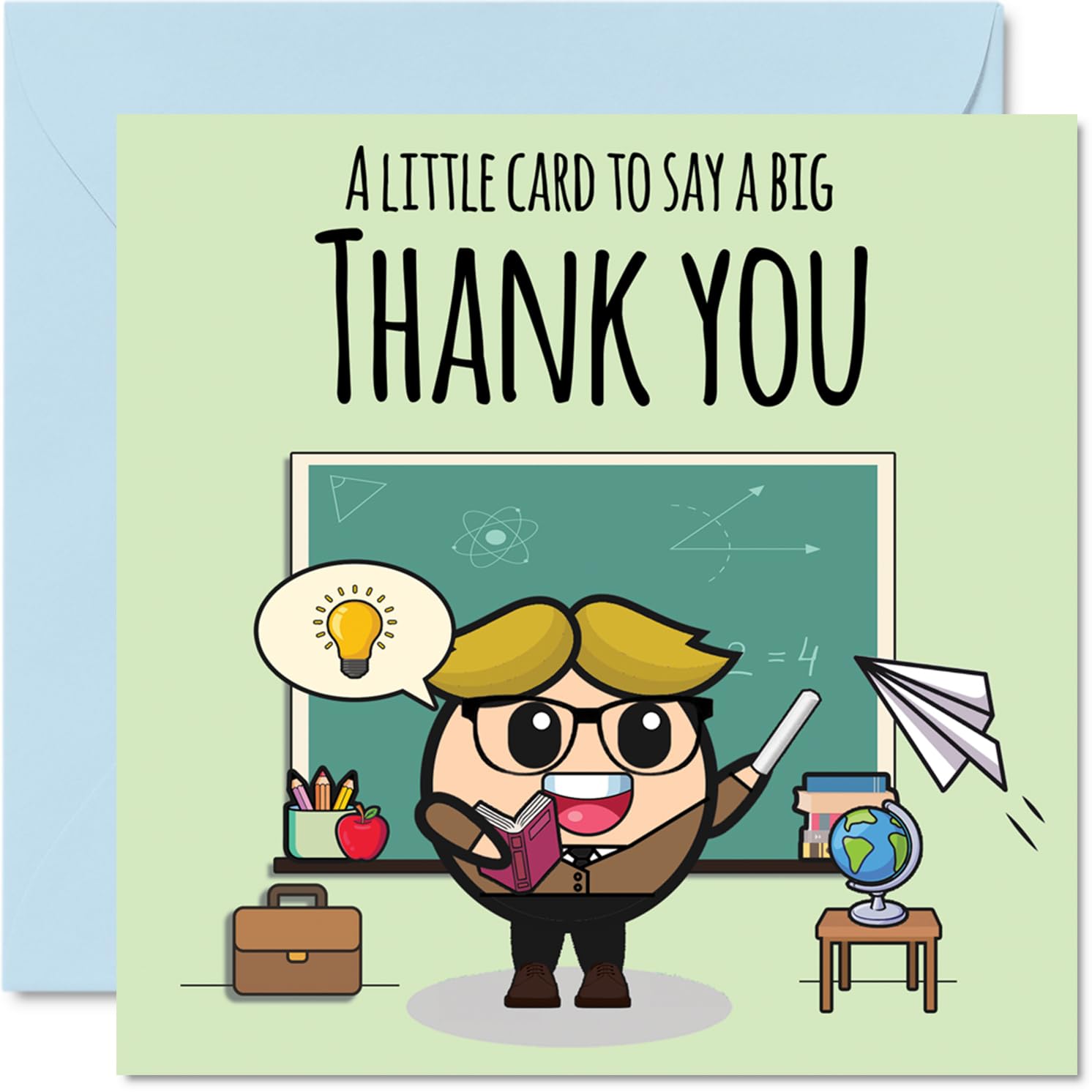 Teacher Thank You Cards - Male Thankyou Cards for Men Him, Heartfelt Appreciation Card, 145mm Thank You So Much Greeting for Gifts