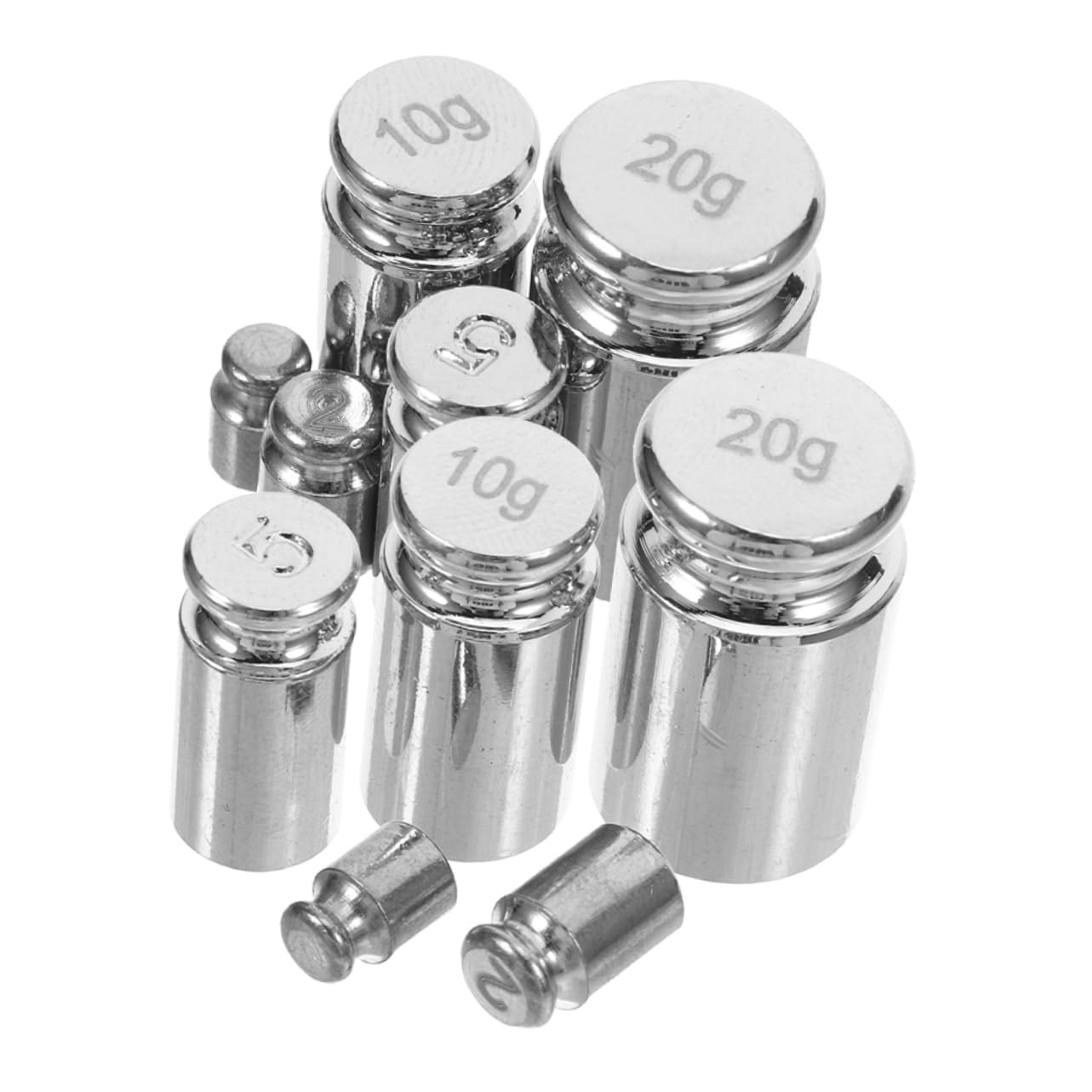 NAMOARLY Digital Scale Precision Calibration 10pcs Gram Weights Kit (1g 2g 5g 10g 20g) Scale Calibration Weight